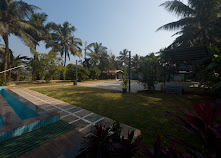 Lawn and stage setup at Dove Nest